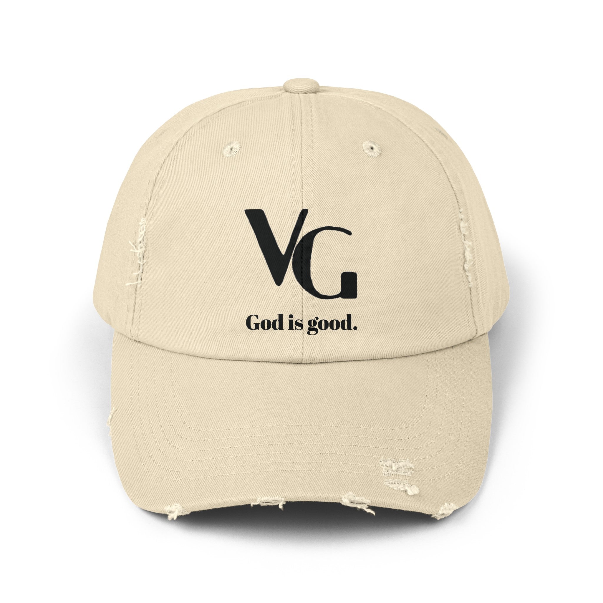 "God is good." Distressed Cap