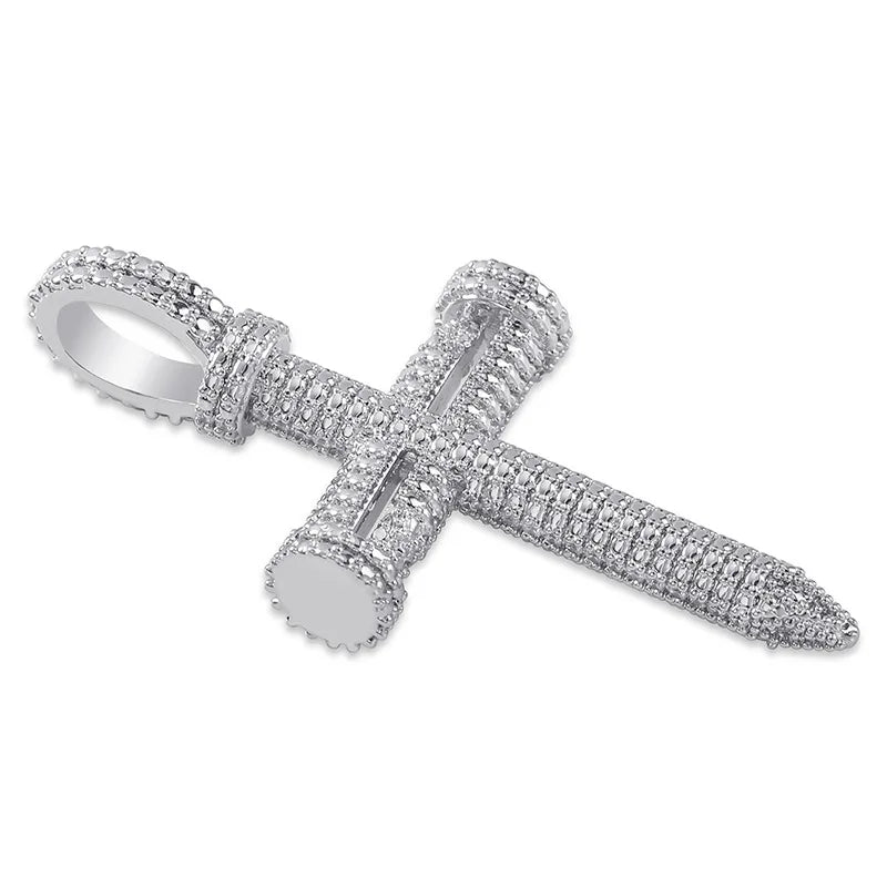 Three Nail Cross Necklace