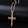 Three Nail Cross Necklace